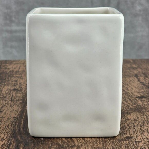 Rae Dunn WRITE LL Large Letter Cream Black Square Pen Pencil Marker Holder Desk - Picture 4 of 7